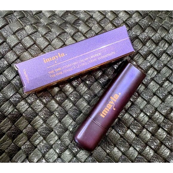 IMAYLA - NIB The One Hydrating Cream Lipstick/"Juicy Cherry"/Free Makeup Case - Picture 7 of 16